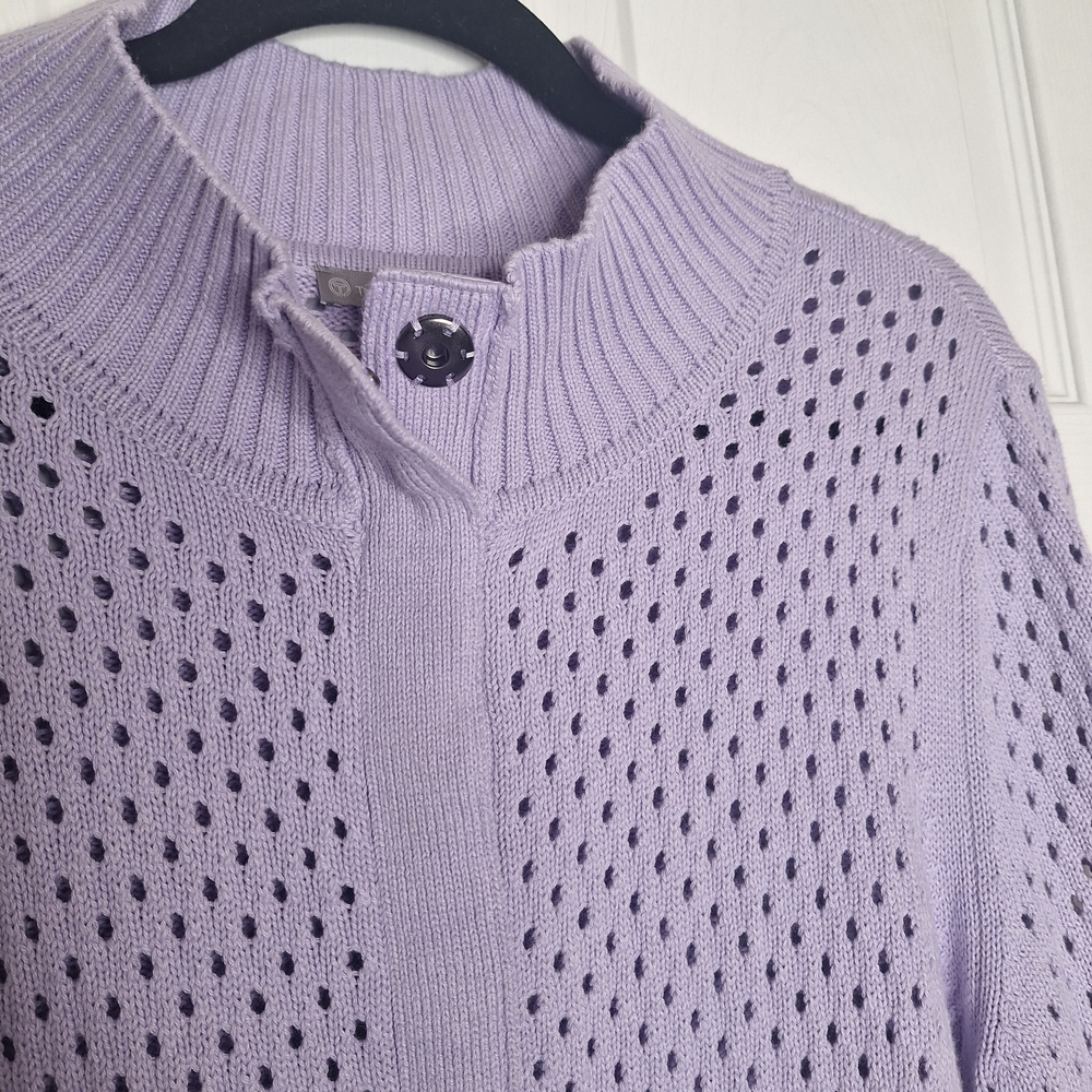 Talbots Coolmax Snap Button Sweater Jacket Size 1X - image 5